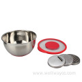 5QT Stainless steel salad cutter bowl set